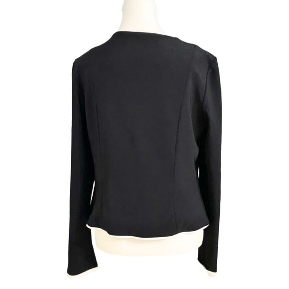 JOSEPH RIBKOFF BLACK WHITE KNITTED CARDIGAN - 12 - Picture 4 of 11